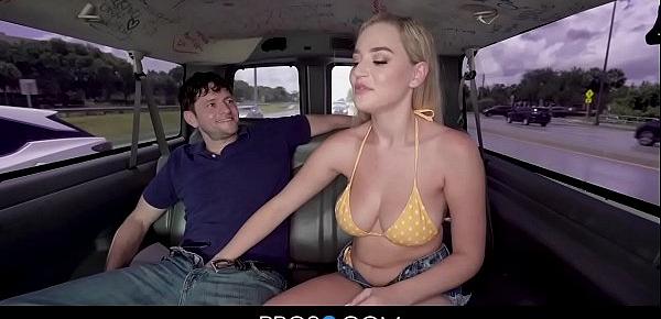  Super Hot Big Natural Titty Teen Jumps On The Bangbus For Sex